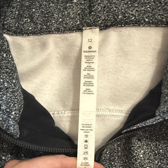 Lululemon Black and White speckled scuba IV Jacket full zip hoodie NEW 12 NWT - Picture 7 of 10